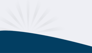 Subtle, radiating lines spread across a light gray background, while a curved dark blue shape sits at the bottom right.