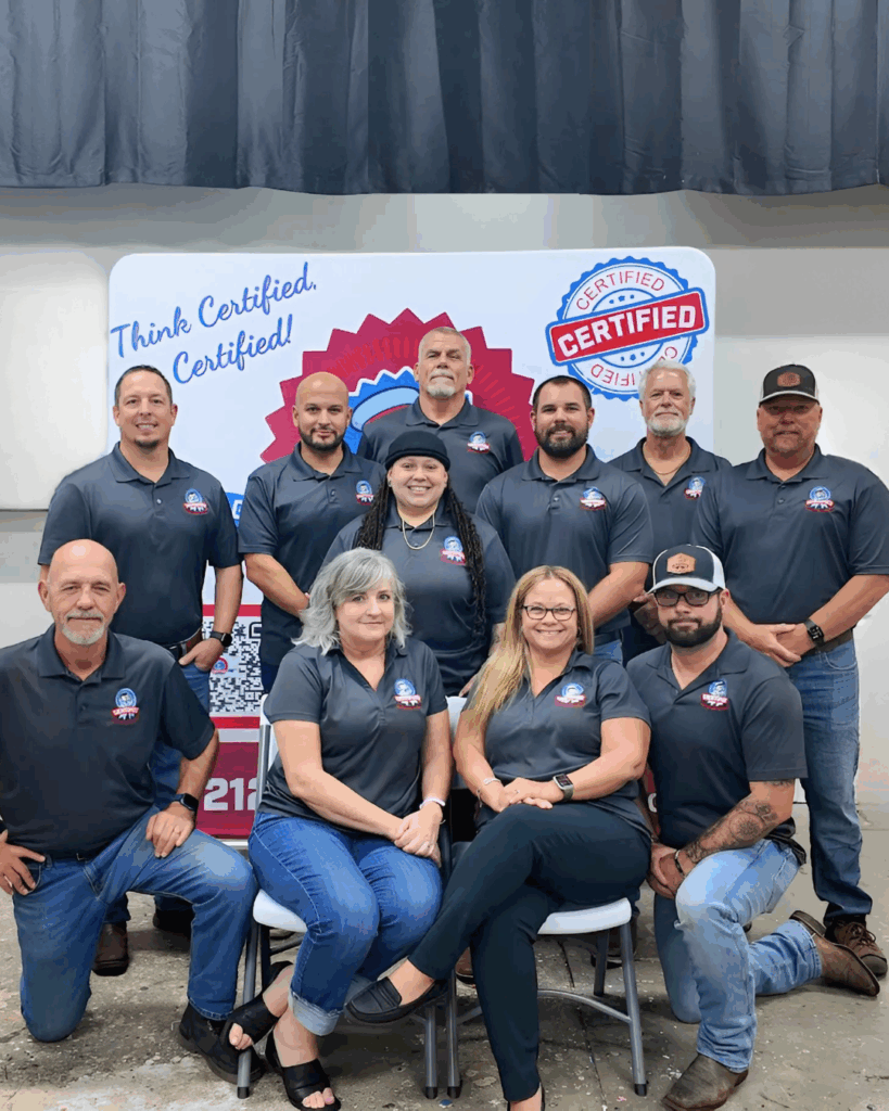 group photo of Certified Heating and Cooling's leadership team