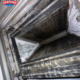 Dust and mold cover a dirty air duct, emphasizing the need to clean AC coils for better efficiency. "Certified" logo at top left.